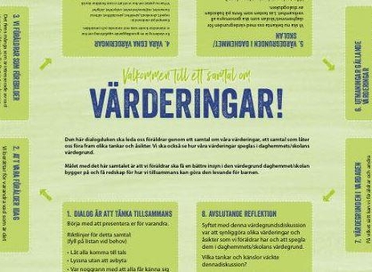 Värdegrunden – Dialogduk för föräldrar